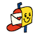 pixelated icon of mailbox with happy face